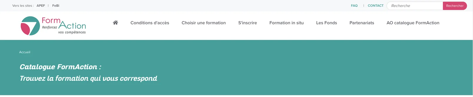 Capture d’écran 2 — Catalogue Formaction