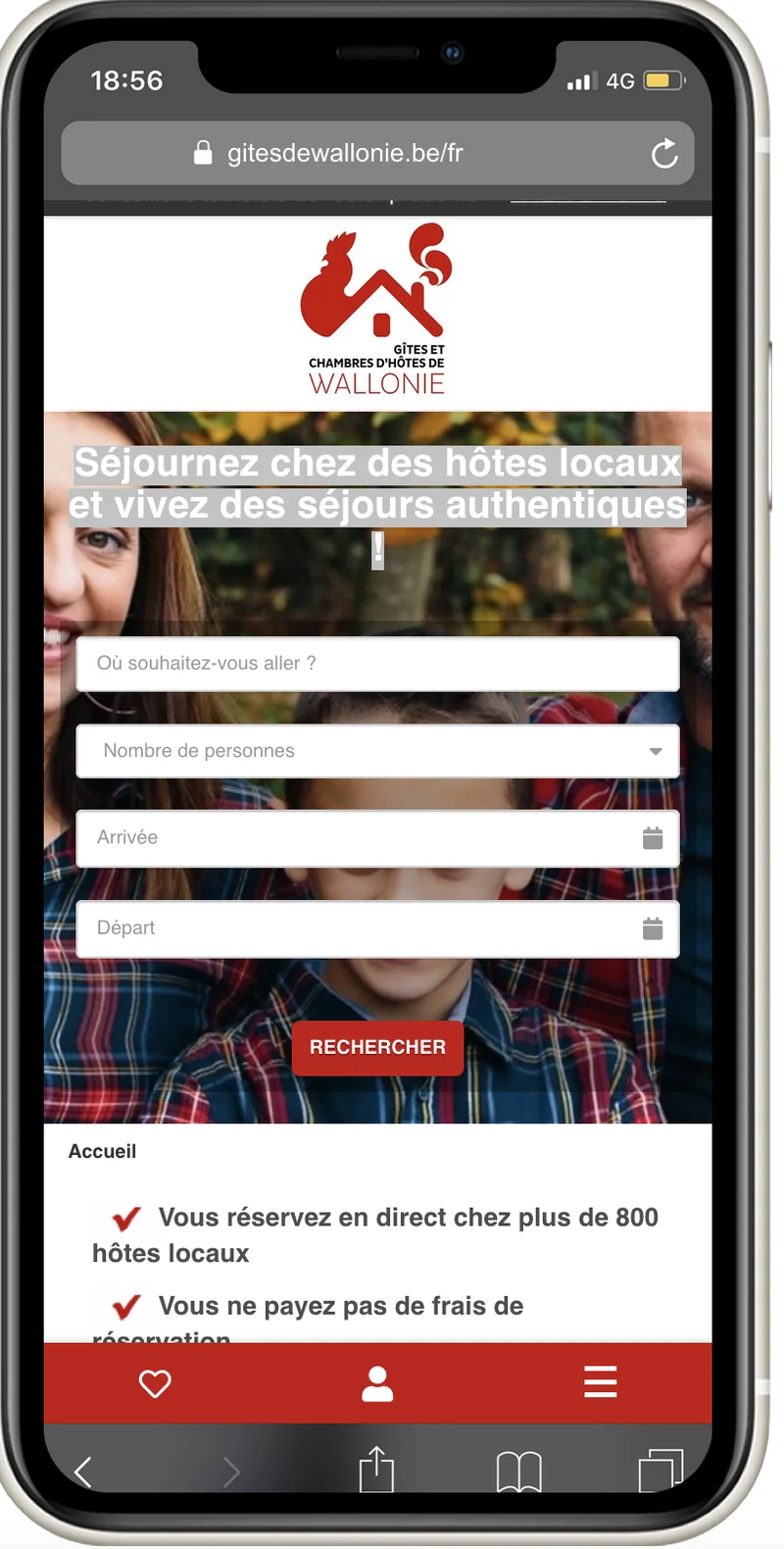Capture d’écran 3 — Gîtes et chambres d’hôtes de Wallonie